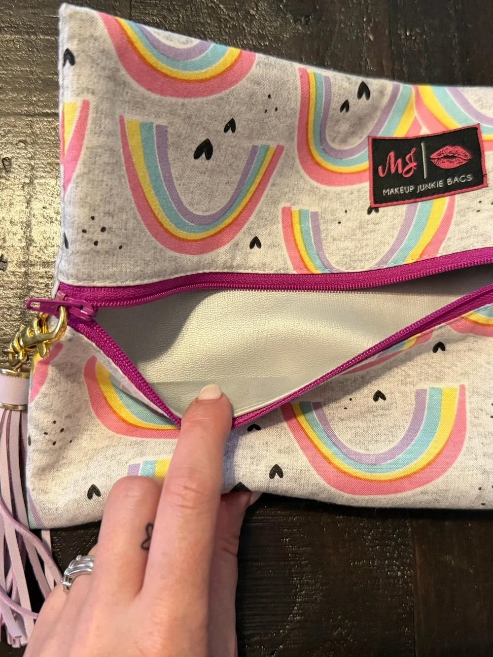 Makeup Junkie - Small Kids Rainbow Cosmetic Pouch